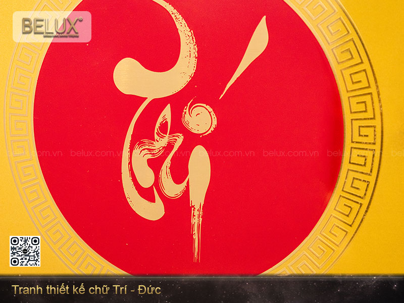 Tranh chữ Trí Đức thiết kế theo yêu cầu kt 40x30cm